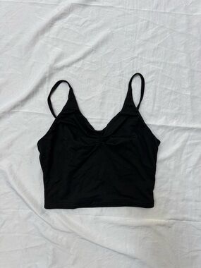 Black Stretch Knit Tank Top